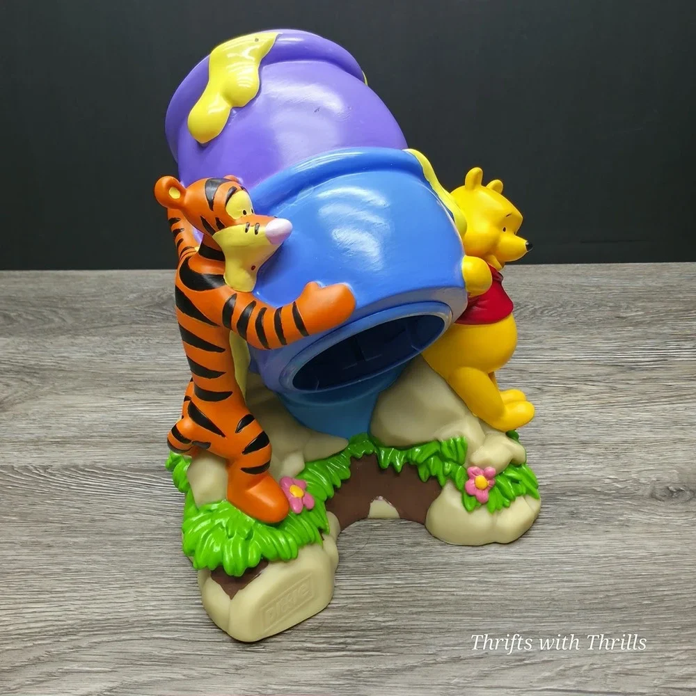 Vintage Disney's Winnie The Pooh &‎ Tigger With Honey Pot - Dixie Cup Dispenser